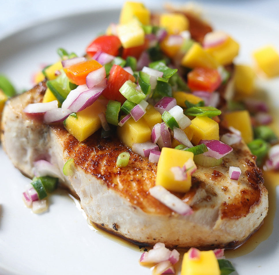 Grilled Swordfish with Mango Salsa SoPo Seafood