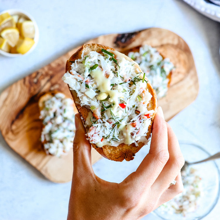 Maine Crab Toast with Lemon Aioli Recipe – SoPo Seafood