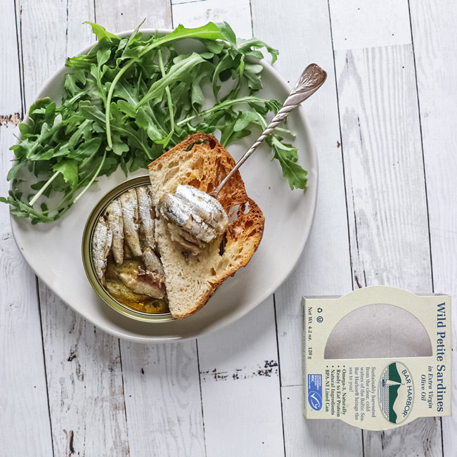 Bar Harbor Maine Tinned Petite Sardines in EVOO - SOLD OUT
