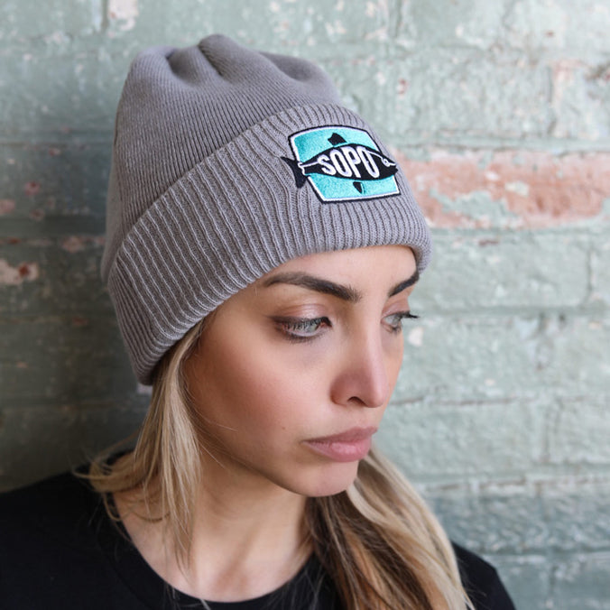 SoPo Seafood Grey Beanie