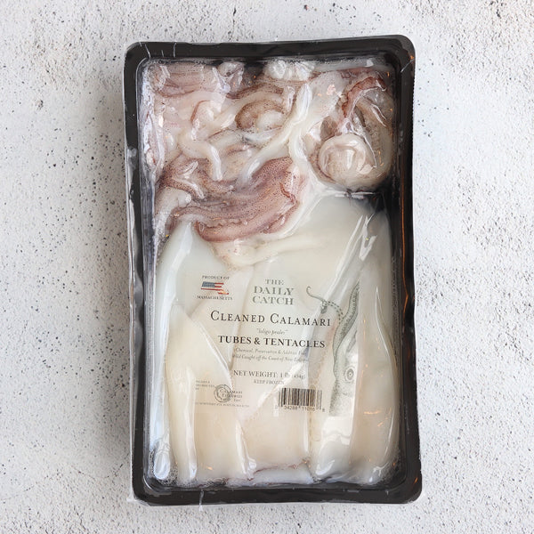 Domestic Squid (Cleaned & Flash-Frozen Calamari)