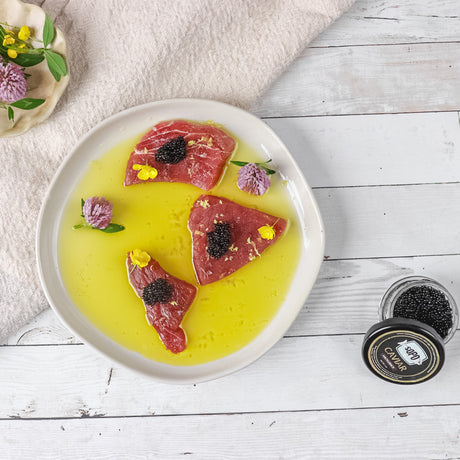 Summertime Tuna Crudo with Caviar