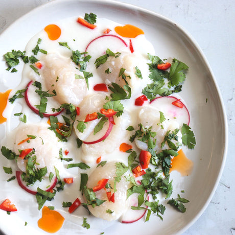 Scallop Crudo with Coconut Milk and Lime