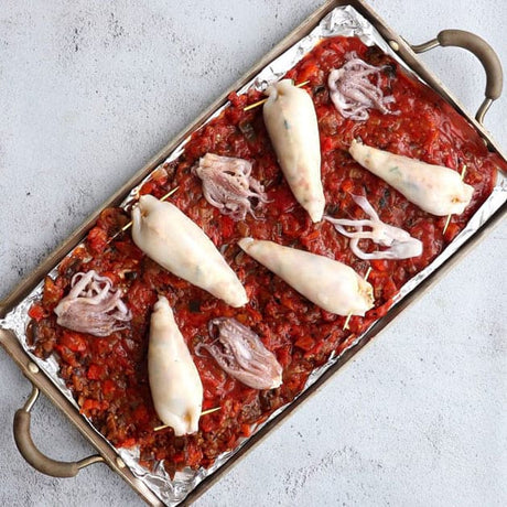 Stuffed Squid with Tomato Sauce Recipe