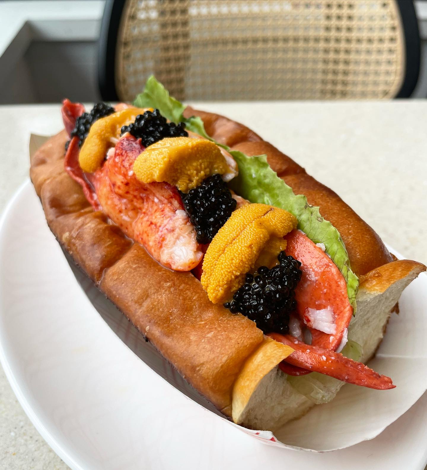 The Roe Boat - Maine Lobster Roll + Maine Uni & Caviar